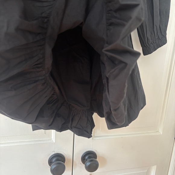 Ulla Johnson Black Martine Mini Dress Noir Bubble Hem Long Sleeve Bateau Size 2 - Picture 10 of 15